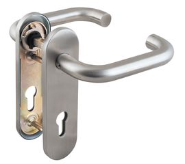 Ручка дверная Fuaro (Фуаро) DH-0433 SS с пружиной, НЕРЖАВЕЙКА 304, квадрат 9x140 мм