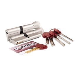 Цилиндровый механизм Mottura (Моттура) с вертушкой DPC1F4141 S3 (82 мм/36+10+36) САТИН.НИКЕЛЬ, 5+1 к