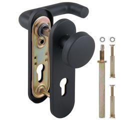 Ручка дверная Fuaro (Фуаро) DH-043P-KNOB NE (ЧЕРНАЯ), НЕЙЛОН, квадрат 9x90 мм