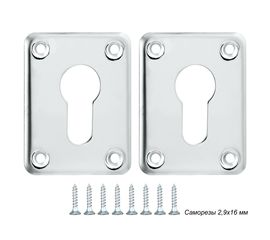 Декоративная накладка Punto (Пунто) ESC083-SS (нержавейка) на цилиндр (1 пара) "1"