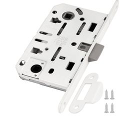 B01102.50.91.567 Замок AGB (АГБ) межкомнатный WC (белый) MEDIANA EV. (инд.упак+B01000.13)