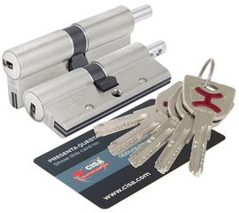 Цилиндровый механизм Cisa (Чиза) под вертушку  AP4S 0P3S2-19.12 (80 мм/30+10+40), НИКЕЛЬ