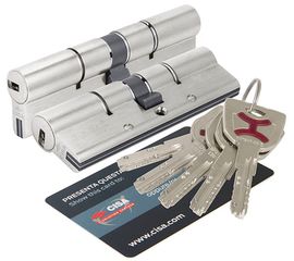 Цилиндровый механизм Cisa (Чиза)  AP4S 0P3S1-29.12 (90 мм/40+10+40), НИКЕЛЬ