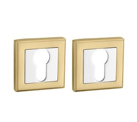 Накладка под Punto (Пунто) цилиндр ET QL SG/CP-4 матовое золото/хром