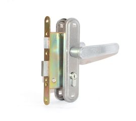 Замок врезной Zenit (Зенит) цилиндровый с защёлкой в комплекте с ручкой ЗВ4-3.03 (бриллиант), 4 кл.