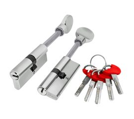 Цилиндровый механизм Fuaro (Фуаро) со штоком D-PRO507/90 mm (55+10+25) CP хром 5 кл.