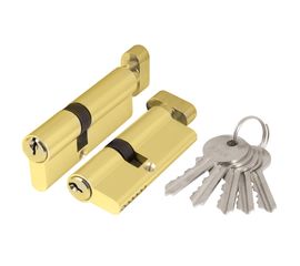 Цилиндровый механизм Ajax (Аякс) с вертушкой AX102/60 mm (25+10+25) PB латунь 5 кл.
