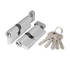 Цилиндровый механизм Ajax (Аякс) с вертушкой AX102/80 mm (35+10+35) CP хром 5 кл.