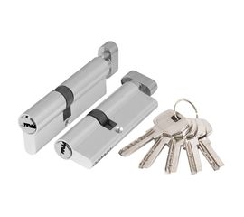 Цилиндровый механизм Ajax (Аякс) с вертушкой AX202/80 mm (35+10+35) CP хром 5 кл.