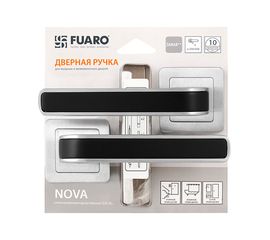 Ручка раздельная Fuaro (Фуаро) NOVA XM/HD SSC/BL-16 сатин хром/черный
