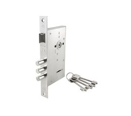 Замок врезной Zenit (Зенит) сувальдный с защёлкой ЗВ9-6, 4 кл. проверить кол-во ключей