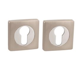 Накладка под Punto (Пунто) цилиндр ET ZQ SN/CP-3 матовый никель/хром