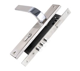 Замок врезной Punto (Пунто) цилиндровый с защёлкой в комплекте с ручкой KIT P90 4585/3 ORION SN/CP (