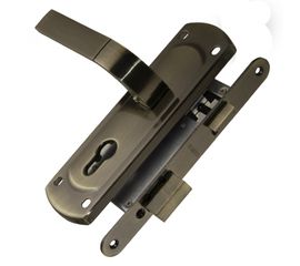 Замок врезной Punto (Пунто) цилиндровый с защёлкой в комплекте с ручкой KIT P25 5558 ORION AB, W/B