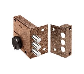 Замок накладной Elbor (Эльбор) сувальдный Кремень 1.04.51.МА (медный антик)