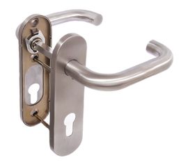 Ручка дверная Fuaro (Фуаро) DH-0433 SS с пружиной, НЕРЖАВЕЙКА 201, квадрат 9x140 мм