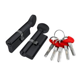 Цилиндровый механизм Fuaro (Фуаро) D-PRO502/70 mm (30+10+30) BL чёрный  5 кл.