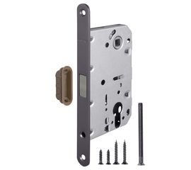 Замок межкомнатный Fuaro (Фуаро) под цилиндр MAGNET M85C-50 GR (графит) (new plate)