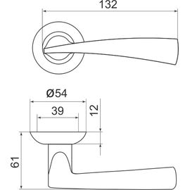 Ручка раздельная Armadillo (Армадилло) Columba LD80-1SN/CP-3 матовый никель/хром