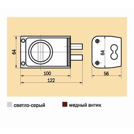 Замок накладной Sam (Сам) ЗНД-1A /88400/