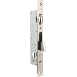 Корпус узкопрофильного Kale kilit (Кале килит) замка с роликовой защёлкой 255 (25 mm) w/b (никель)