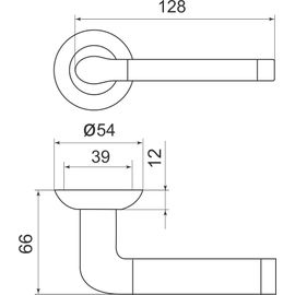Ручка раздельная Armadillo (Армадилло) Stella LD28-1SN/CP-3 матовый никель/хром