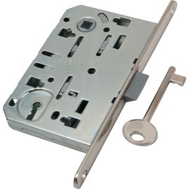 B01101.50.06 Замок AGB (АГБ) межкомнатный под ключ (никель) MEDIANA EVOLUTION