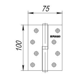 Петля съемная Fuaro (Фуаро) 413-4 100x75x2,5 PB right (латунь) правая