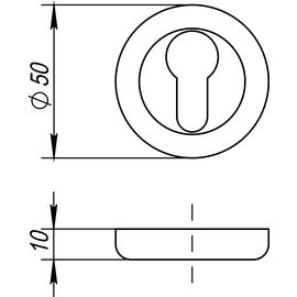 Накладка под Fuaro (Фуаро) цилиндр ET/ZM AB/SG-6