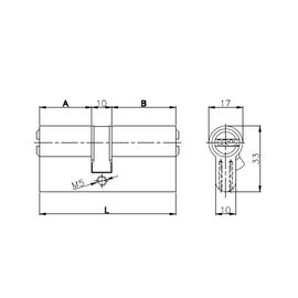 Цилиндровый механизм Kale kilit (Кале килит) 164 OBS SNE/80 (30+10+40) mm латунь 5 кл.