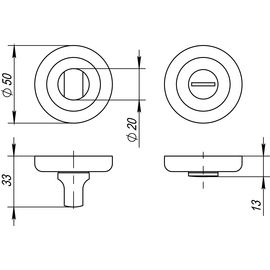 Ручка поворотная Fuaro (Фуаро) BK ZM SG/GP-4