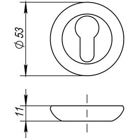 Накладка под Fuaro (Фуаро) цилиндр ET RM SN/CP-3