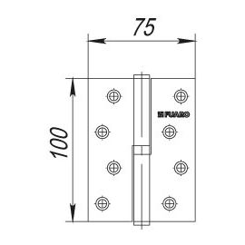 Петля съемная Fuaro (Фуаро) 413/BL-4 100x75x2,5 AB left (бронза) левая БЛИСТЕР