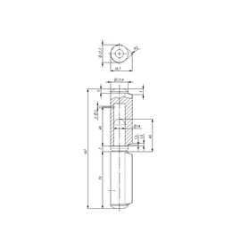 Приварная петля Fuaro T2/150-22 с подшипником