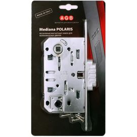 B06102.50.34.567 Замок AGB (АГБ) межк. WC (мат. хр.) с отв. пл. B02402.05.34 MEDIANA POLARIS