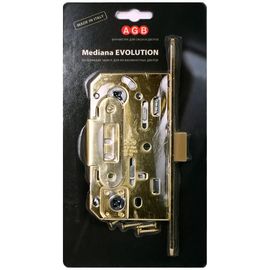 B01102.50.12.567 Замок AGB (АГБ) межкомнатный WC (антич. бронза) MEDIANA EV. (инд.упак+B01000.13)