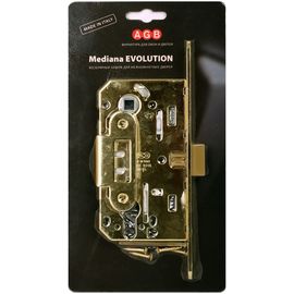 Замок межкомнатный AGB (АГБ) под цилиндр MEDIANA EVOLUTION B01103.50.03.567 с отв. планкой B01000.13