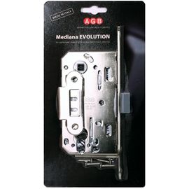 Замок межкомнатный AGB (АГБ) под цилиндр MEDIANA EVOLUTION B01103.50.06.567 с отв. планкой B01000.13