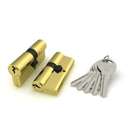 Цилиндровый механизм Fuaro (Фуаро) R300/70 mm-BL (30+10+30) PB латунь 5 кл. БЛИСТЕР