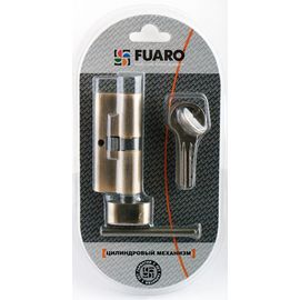 Цилиндровый механизм Fuaro (Фуаро) с вертушкой R302/60 mm-BL (25+10+25) AB бронза 5 кл. БЛИСТЕР