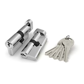 Цилиндровый механизм Fuaro (Фуаро) с вертушкой R302/60 mm-BL (25+10+25) CP хром 5 кл. БЛИСТЕР