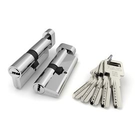 Цилиндровый механизм Fuaro (Фуаро) с вертушкой R602/70 mm-BL (30+10+30) CP хром 5 кл. БЛИСТЕР