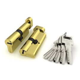 Цилиндровый механизм Fuaro (Фуаро) с вертушкой R602/80 mm (35+10+35)  PB латунь 5 кл.