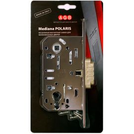 Замок межкомнатный AGB (АГБ) магнит. под цил. MEDIANA POLARIS B06103.50.12.567 с отв. планк B02402.0