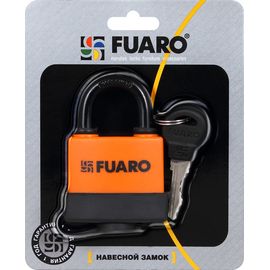 Замок навесной Fuaro (Фуаро) PL-3650 LS (50 мм) 3 "англ."кл. (удлиненная дужка) БЛИСТЕР