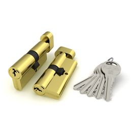 Цилиндровый механизм Fuaro (Фуаро) с вертушкой R302/70 mm (30+10+30) PB латунь 5 кл.