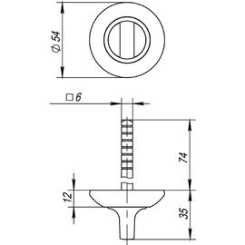 Ручка поворотная Fuaro (Фуаро) BKW6 AR-CP-8 (без ответной части)