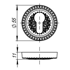 Накладка CYLINDER Armadillo (Армадилло) ET/CL-GOLD-24 Золото 24К 2 шт.