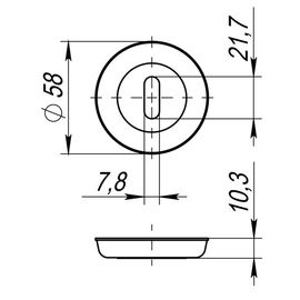 Накладка сувальдная Fuaro (Фуаро) PS SM GOLD-24 золото 24К
