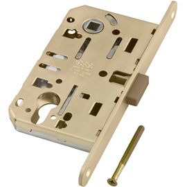 Замок межкомнатный AGB (АГБ) магнитный под цилиндр MEDIANA POLARIS B06103.50.23 (матовая латунь)